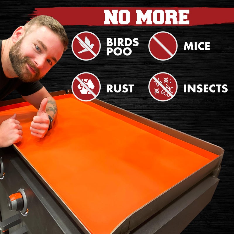 KITCHEN PERFECTION 22 Silicone Griddle Mat, 22 Inch Blackstone Griddle Cover - A Must Have Blackstone Griddle Accessories, Full Year Griddle Protection from Rust & Dirt - Heavy Duty & Food Grade - Image 3